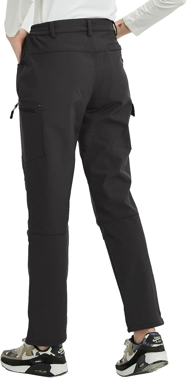 Lesemisi Store Women's Ski Snow Pants Fleece Lined Waterproof Outdoor Pant Insulated Hiking Pants for Winter - Image 2
